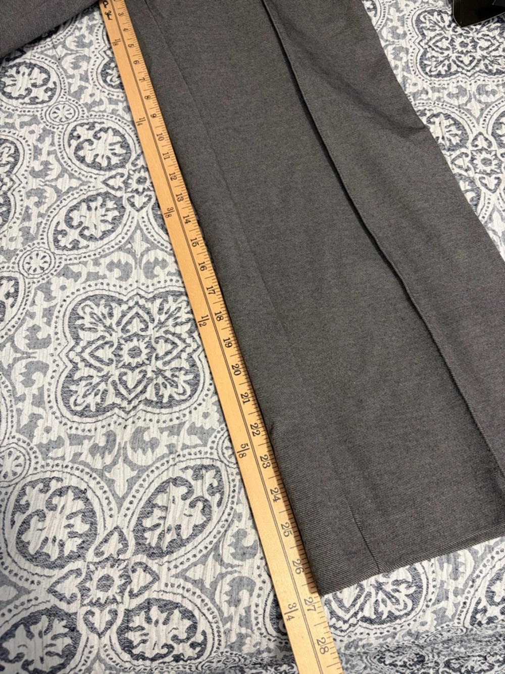 Ann Taylor Petite Heather Gray Knit Wide Leg Trousers 10P - Picture 6 of 10